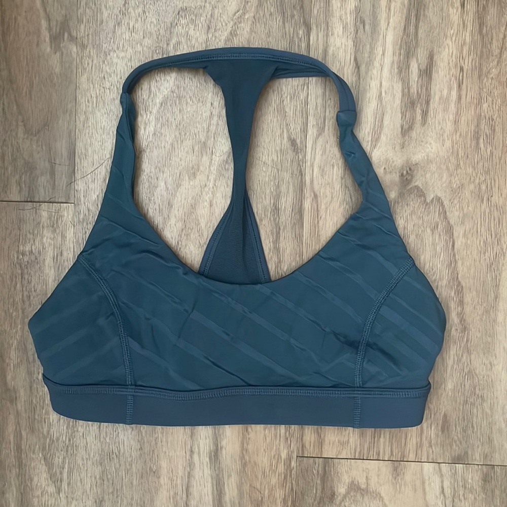 Lululemon Racerback Sport Bra Blue Gray 6